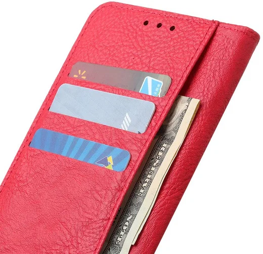 Xiaomi Redmi Note 9 Lychee Portemonnee Hoesje Rood afbeelding 11