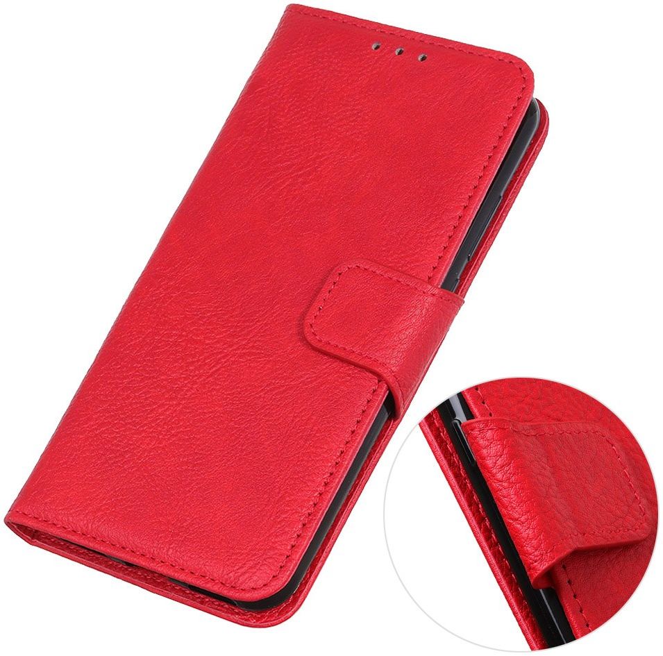 Xiaomi Redmi Note 9 Lychee Portemonnee Hoesje Rood afbeelding 9
