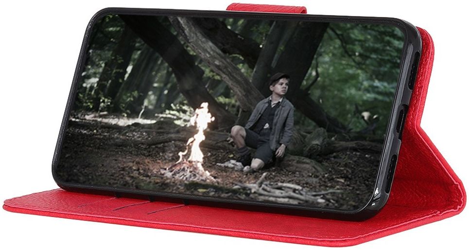 Xiaomi Redmi Note 9 Lychee Portemonnee Hoesje Rood afbeelding 3