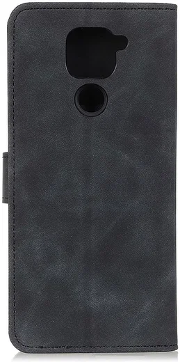 KHAZNEH Xiaomi Redmi Note 9 Hoesje Retro Wallet Book Case Zwart afbeelding 3