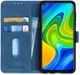 KHAZNEH Xiaomi Redmi Note 9 Hoesje Retro Wallet Book Case Blauw afbeelding 1