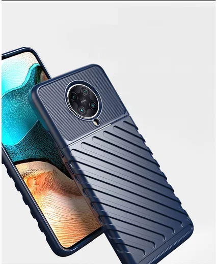 Xiaomi Poco F2 Pro Twill Thunder Texture Back Cover Blauw afbeelding 2