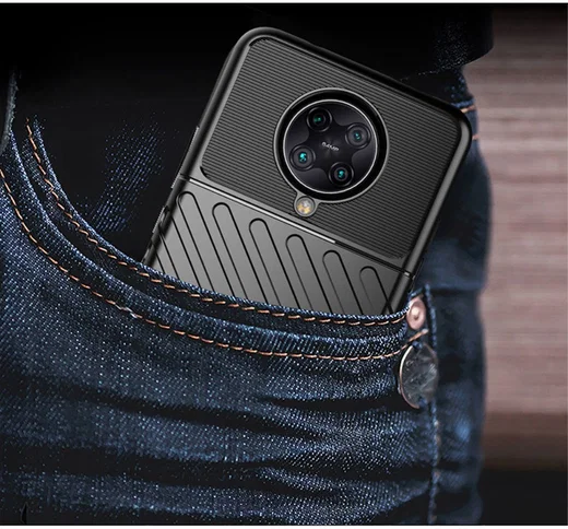 Xiaomi Poco F2 Pro Twill Thunder Texture Back Cover Blauw afbeelding 4