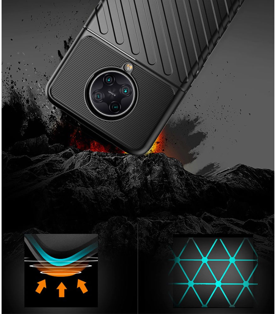 Xiaomi Poco F2 Pro Twill Thunder Texture Back Cover Blauw afbeelding 8