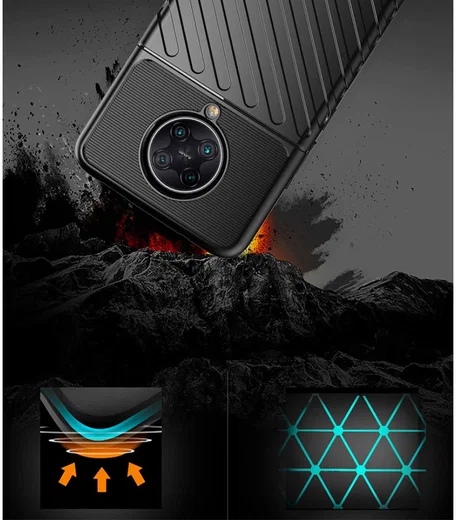 Xiaomi Poco F2 Pro Twill Thunder Texture Back Cover Blauw afbeelding 8