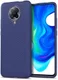 Xiaomi Poco F2 Pro Hoesje Twill Slim Texture Back Cover Blauw afbeelding 1