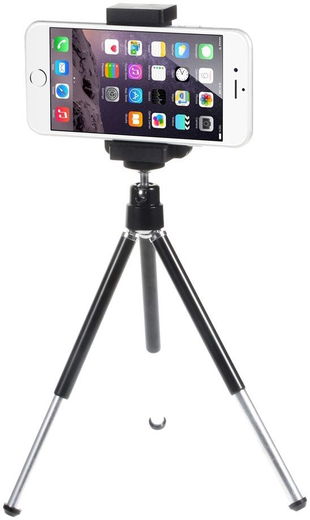2-in-1 Smartphone Tripod en Selfie Stick Zwart afbeelding 1
