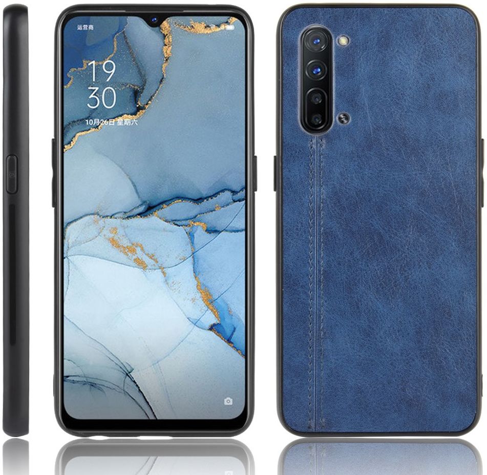 Oppo Find X2 Lite Hoesje Kunstleren Coating Hybride Blauw afbeelding 2