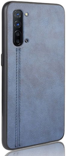 Oppo Find X2 Lite Hoesje Kunstleren Coating Hybride Blauw afbeelding 4