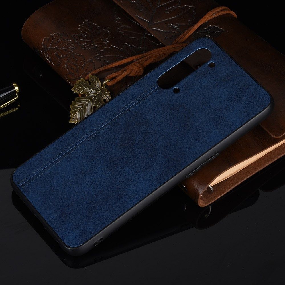 Oppo Find X2 Lite Hoesje Kunstleren Coating Hybride Blauw afbeelding 6