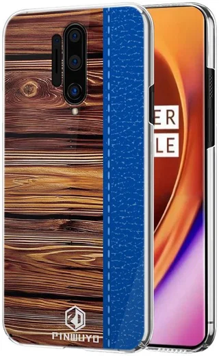 OnePlus 8 Pro Back Cover Hout Textuur Blauw afbeelding 1