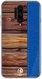OnePlus 8 Pro Back Cover Hout Textuur Blauw afbeelding 2