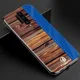 OnePlus 8 Pro Back Cover Hout Textuur Blauw afbeelding 3