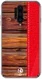 OnePlus 8 Pro Back Cover Hout Textuur Rood afbeelding 3