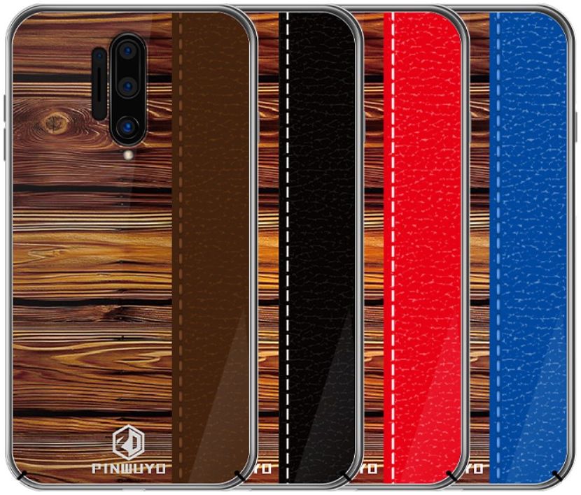 OnePlus 8 Pro Back Cover Hout Textuur Rood afbeelding 4