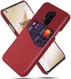 OnePlus 8 Pro Hoesje Back Cover met Kaarthouder Rood afbeelding 1