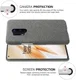 OnePlus 8 Pro Stof Hard Back Cover Donker Grijs afbeelding 5