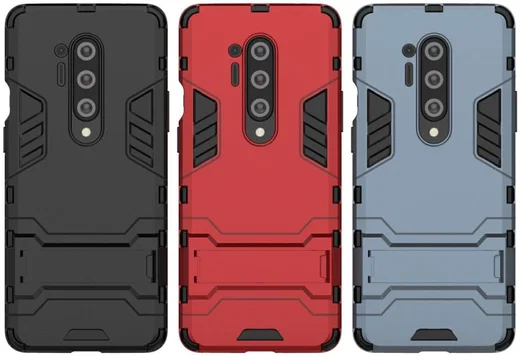 OnePlus 8 Pro Hoesje Shock Proof Back Cover Met Kickstand Zwart afbeelding 10