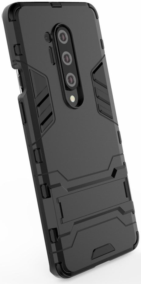 OnePlus 8 Pro Hoesje Shock Proof Back Cover Met Kickstand Zwart afbeelding 5
