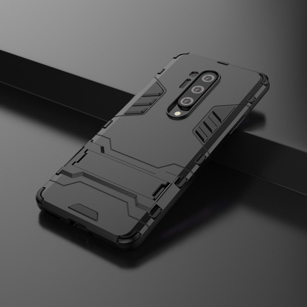 OnePlus 8 Pro Hoesje Shock Proof Back Cover Met Kickstand Zwart afbeelding 7