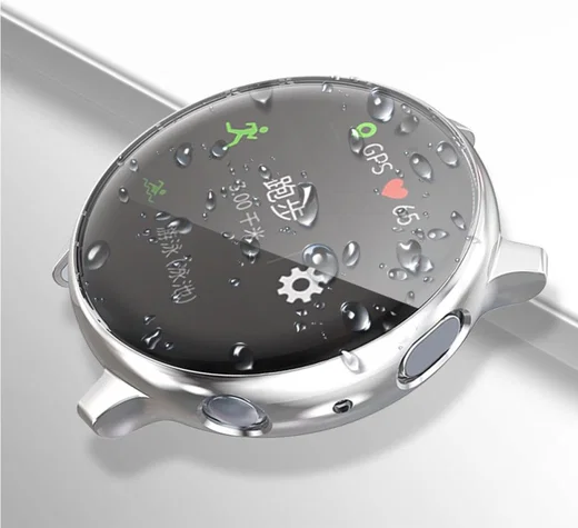 Samsung Galaxy Watch Active 2 40MM Hoesje Flexibel TPU Zilver afbeelding 6