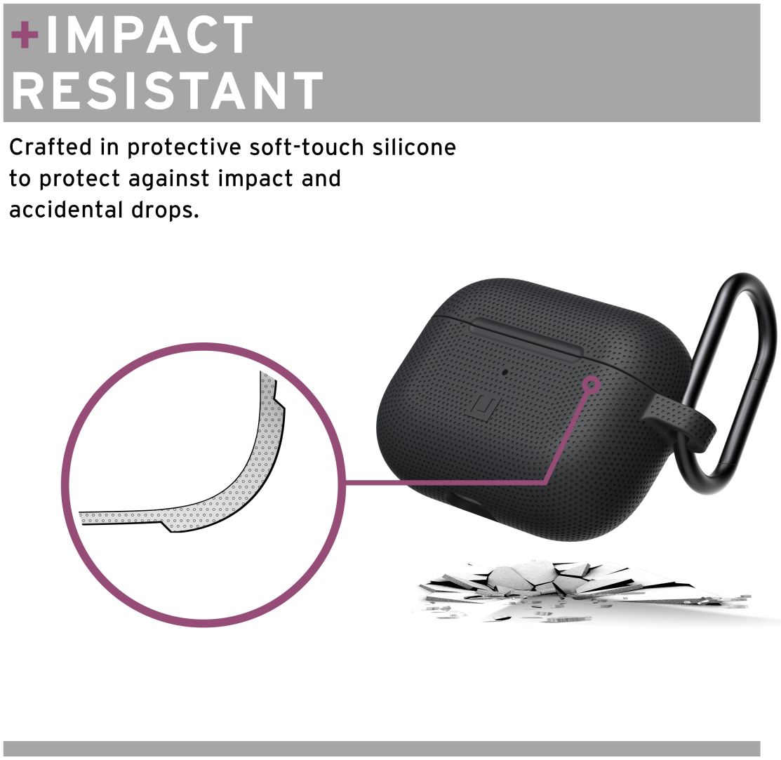 U by Urban Armor Gear Apple AirPods Siliconen Hoesje Zwart afbeelding 6