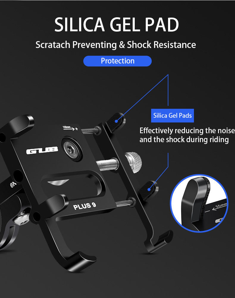 GUB Plus 9 Universele Draaibare Fiets Telefoonhouder Smartphones Zwart afbeelding 7