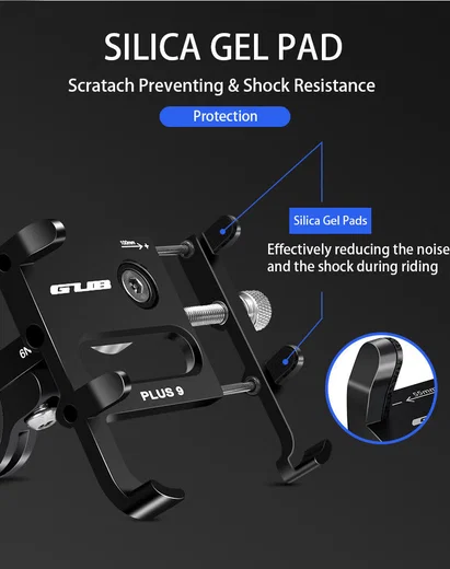 GUB Plus 9 Universele Draaibare Fiets Telefoonhouder Smartphones Zwart afbeelding 7