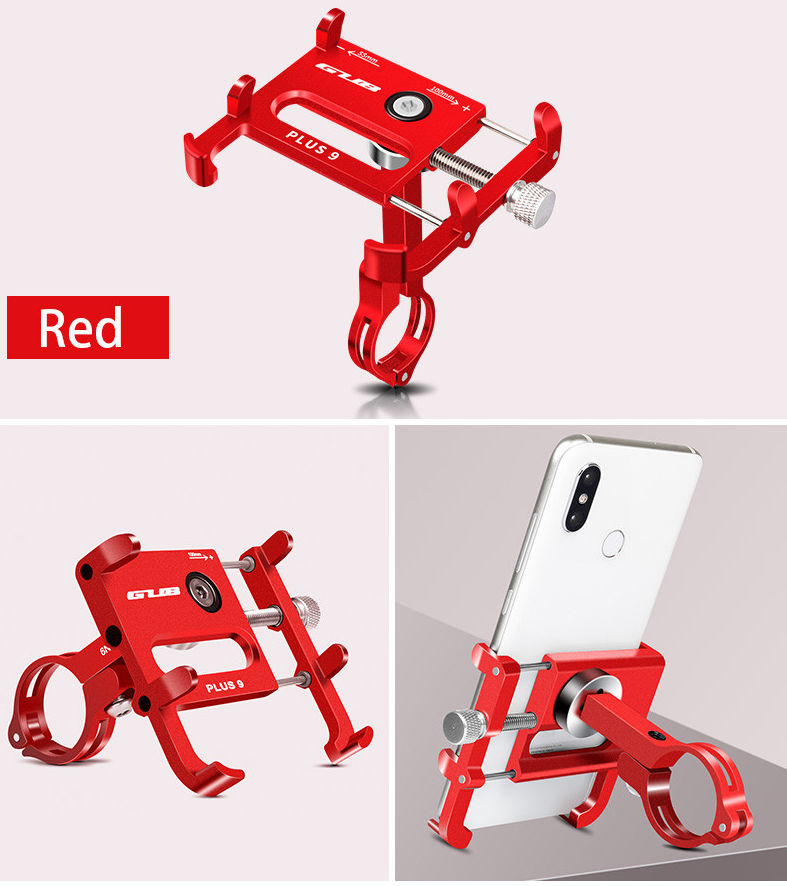 GUB Plus 9 Universele Draaibare Fiets Telefoonhouder Smartphones Rood afbeelding 2