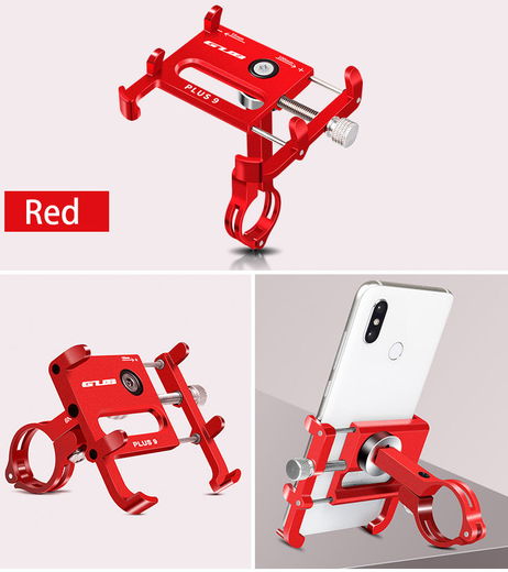 GUB Plus 9 Universele Draaibare Fiets Telefoonhouder Smartphones Rood afbeelding 2