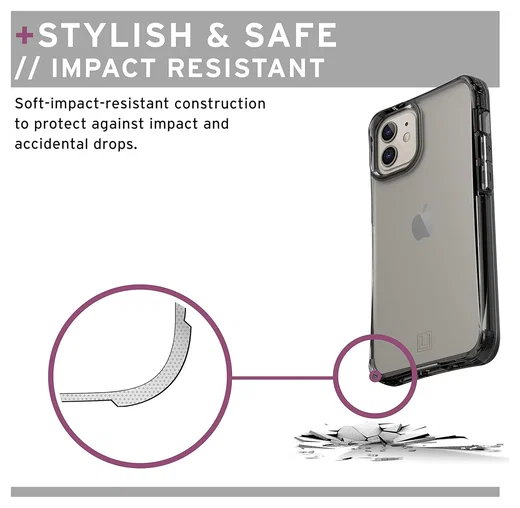 Urban Armor Gear U Plyo Apple iPhone 12 Mini Hoesje Ice afbeelding 4