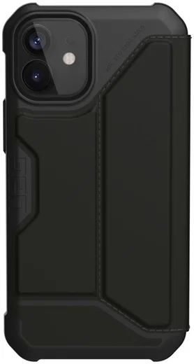 Urban Armor Gear Metropolis iPhone 12 Mini Hoesje PU Leer Zwart afbeelding 1