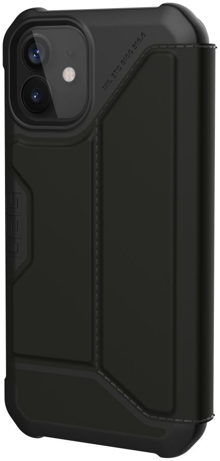 Urban Armor Gear Metropolis iPhone 12 Mini Hoesje PU Leer Zwart afbeelding 4