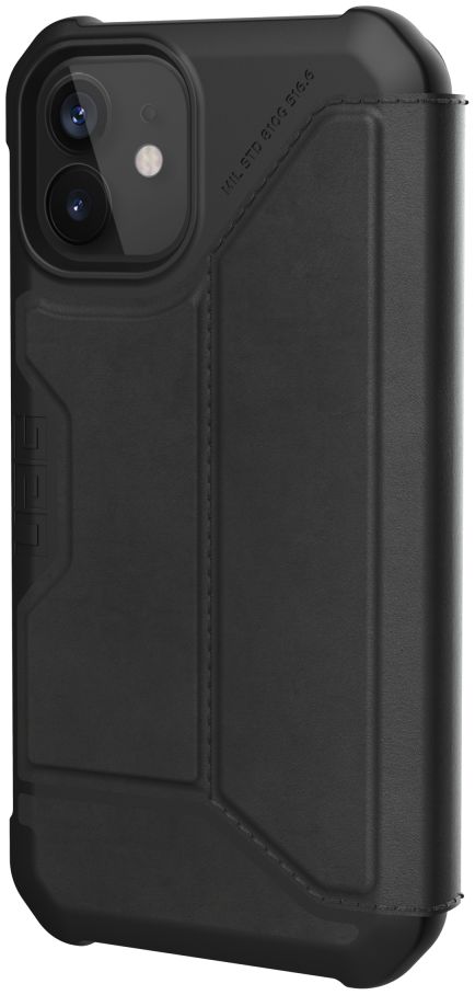 Urban Armor Gear Metropolis iPhone 12 Mini Hoesje Echt Leer Zwart afbeelding 7