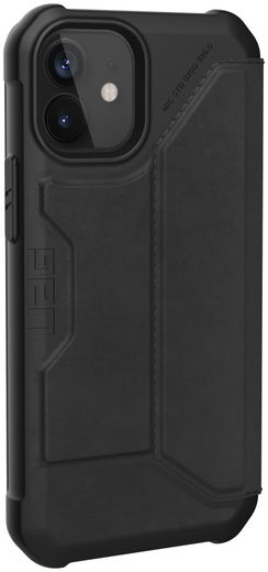 Urban Armor Gear Metropolis iPhone 12 Mini Hoesje Echt Leer Zwart afbeelding 8