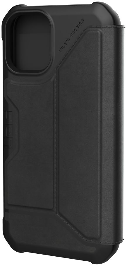 Urban Armor Gear Metropolis iPhone 12 Mini Hoesje Echt Leer Zwart afbeelding 9