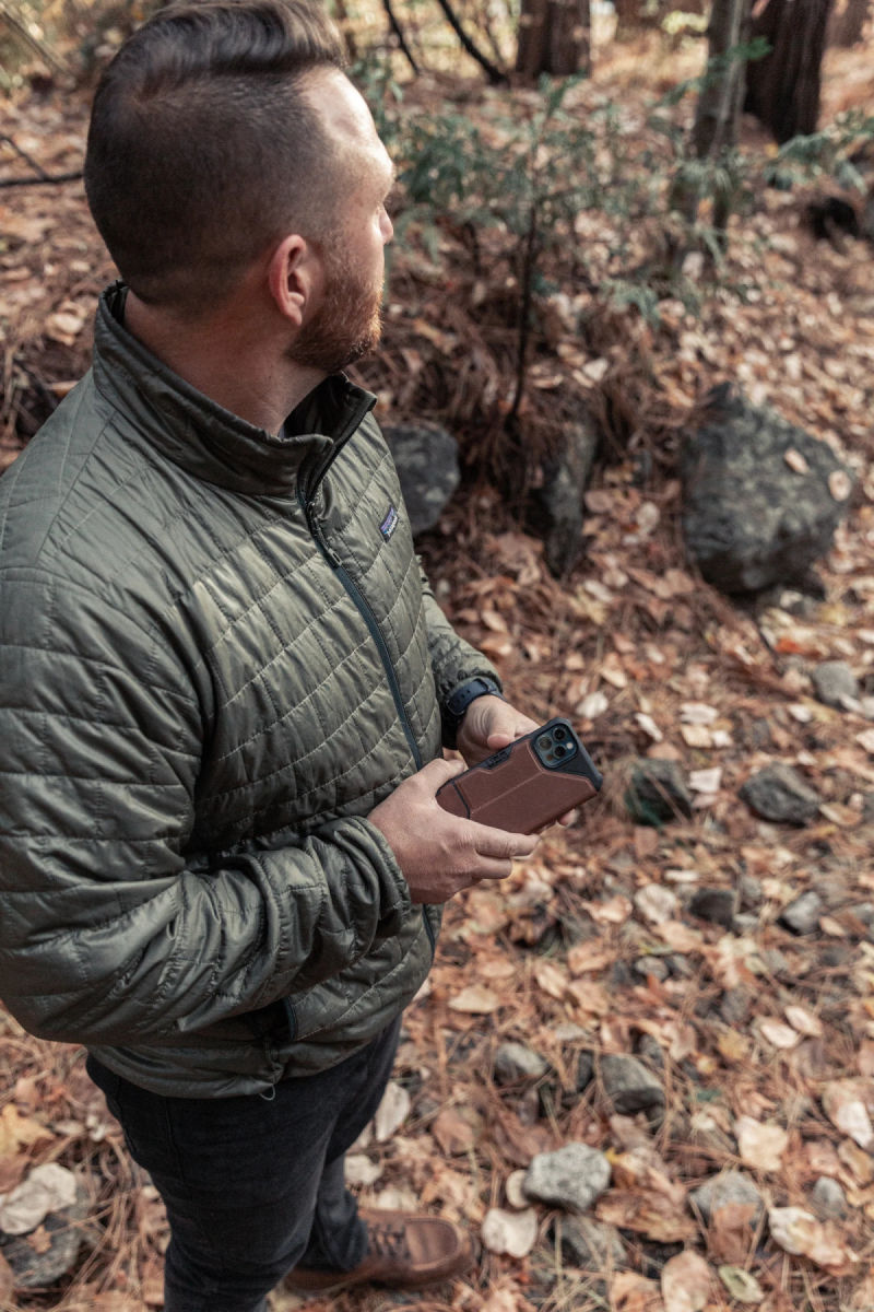 Urban Armor Gear Metropolis iPhone 12 Mini Hoesje Echt Leer Zwart afbeelding 6