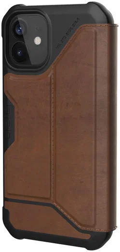 Urban Armor Gear Metropolis iPhone 12 Mini Hoesje Echt Leer Bruin afbeelding 8