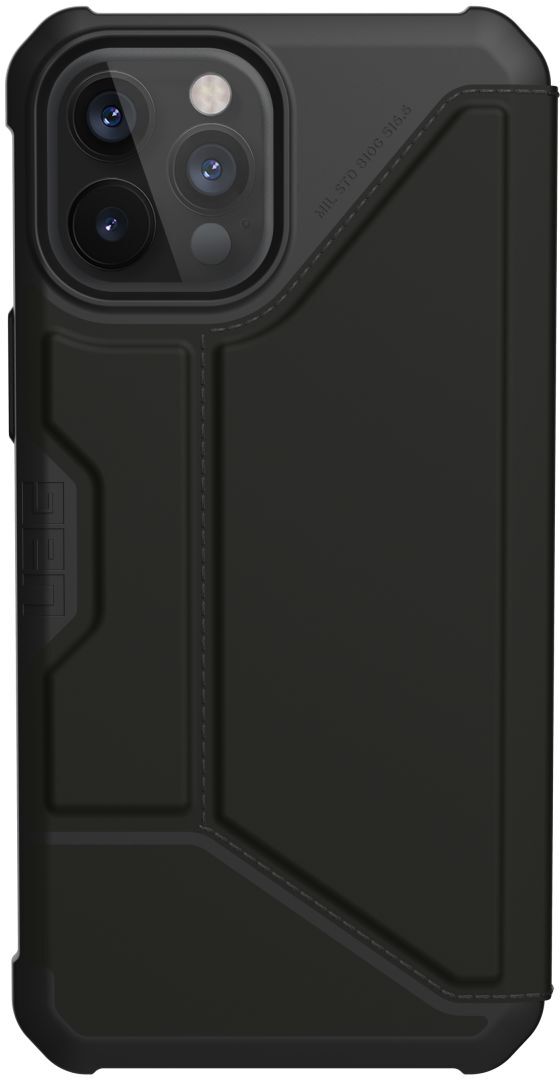Urban Armor Gear Metropolis iPhone 12 Pro Max Hoesje PU Leer Zwart afbeelding 1