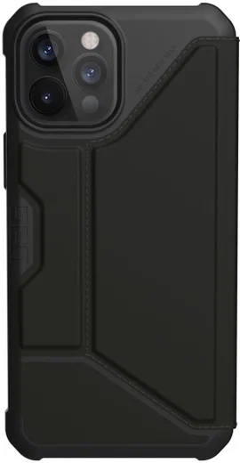 Urban Armor Gear Metropolis iPhone 12 Pro Max Hoesje PU Leer Zwart afbeelding 1