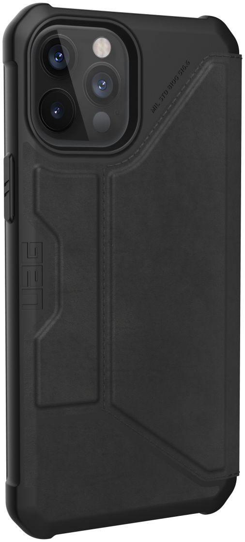 Urban Armor Gear Metropolis iPhone 12 Pro Max Hoesje Echt Leer Zwart afbeelding 8