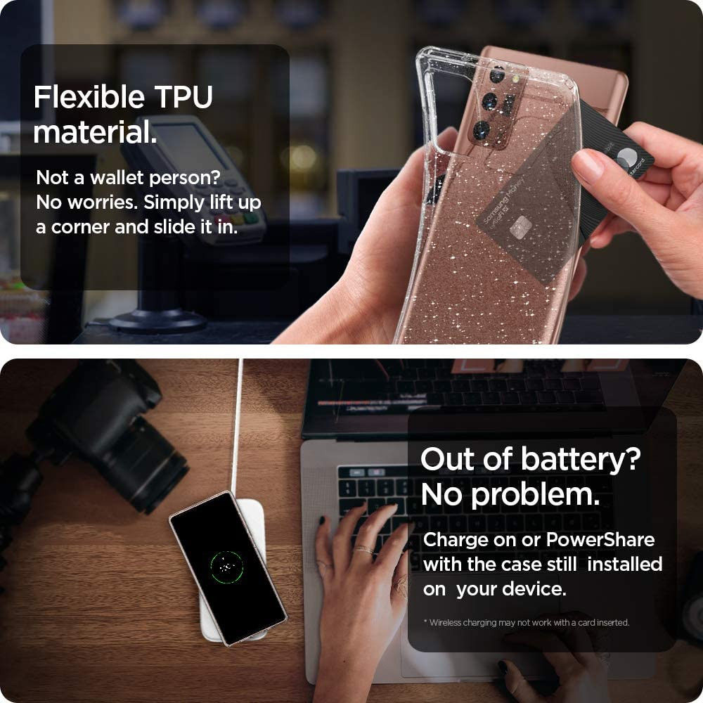 Spigen Liquid Air Hoesje Samsung Galaxy Note 20 Glitter afbeelding 6