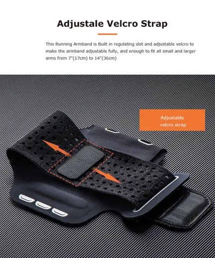 Aonijie Hardloop Armband en Sporthoesje voor Telefoons Middel Blauw afbeelding 9