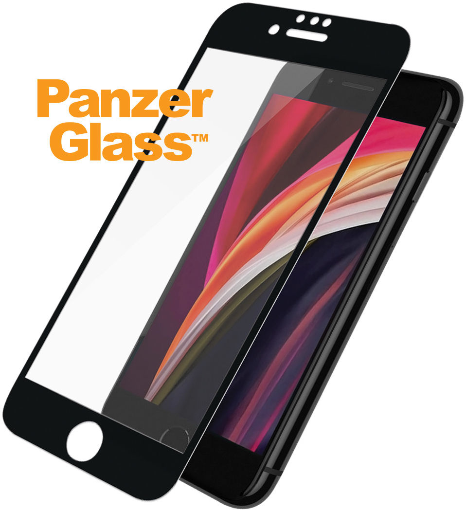 PanzerGlass iPhone SE 2020 / 2022 Case Friendly Screenprotector Zwart afbeelding 2