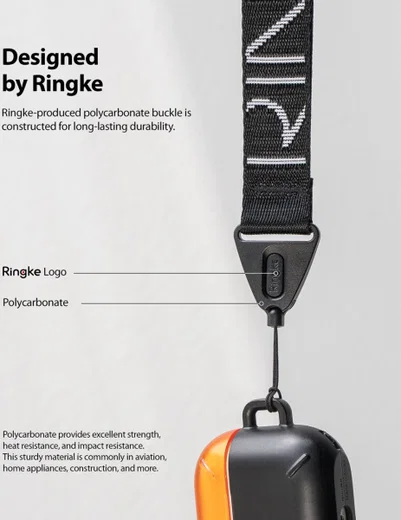 Ringke Hand Polsband Letters Zwart afbeelding 7