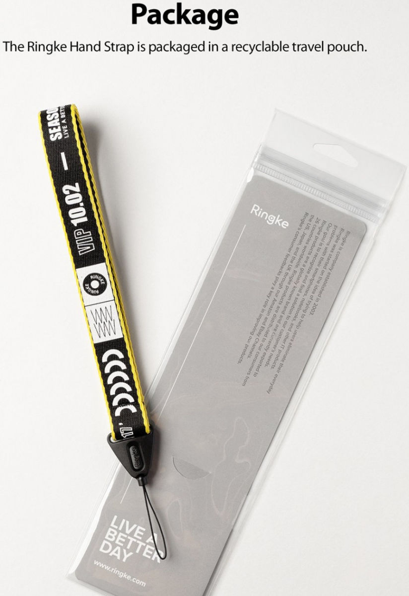 Ringke Hand Polsband Letters Geel/Zwart afbeelding 11