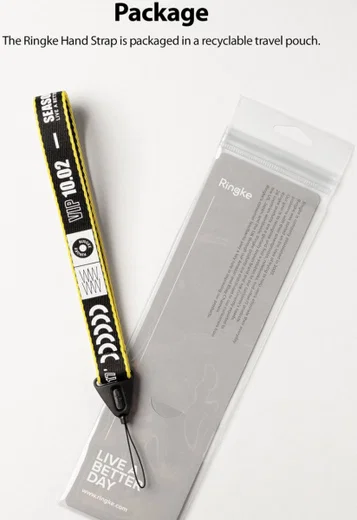 Ringke Hand Polsband Letters Geel/Zwart afbeelding 11