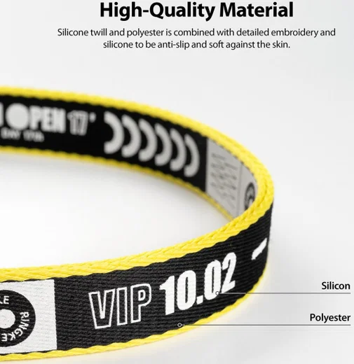 Ringke Hand Polsband Letters Geel/Zwart afbeelding 5