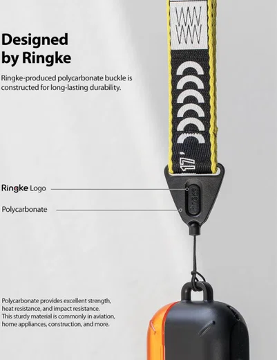 Ringke Hand Polsband Letters Geel/Zwart afbeelding 7
