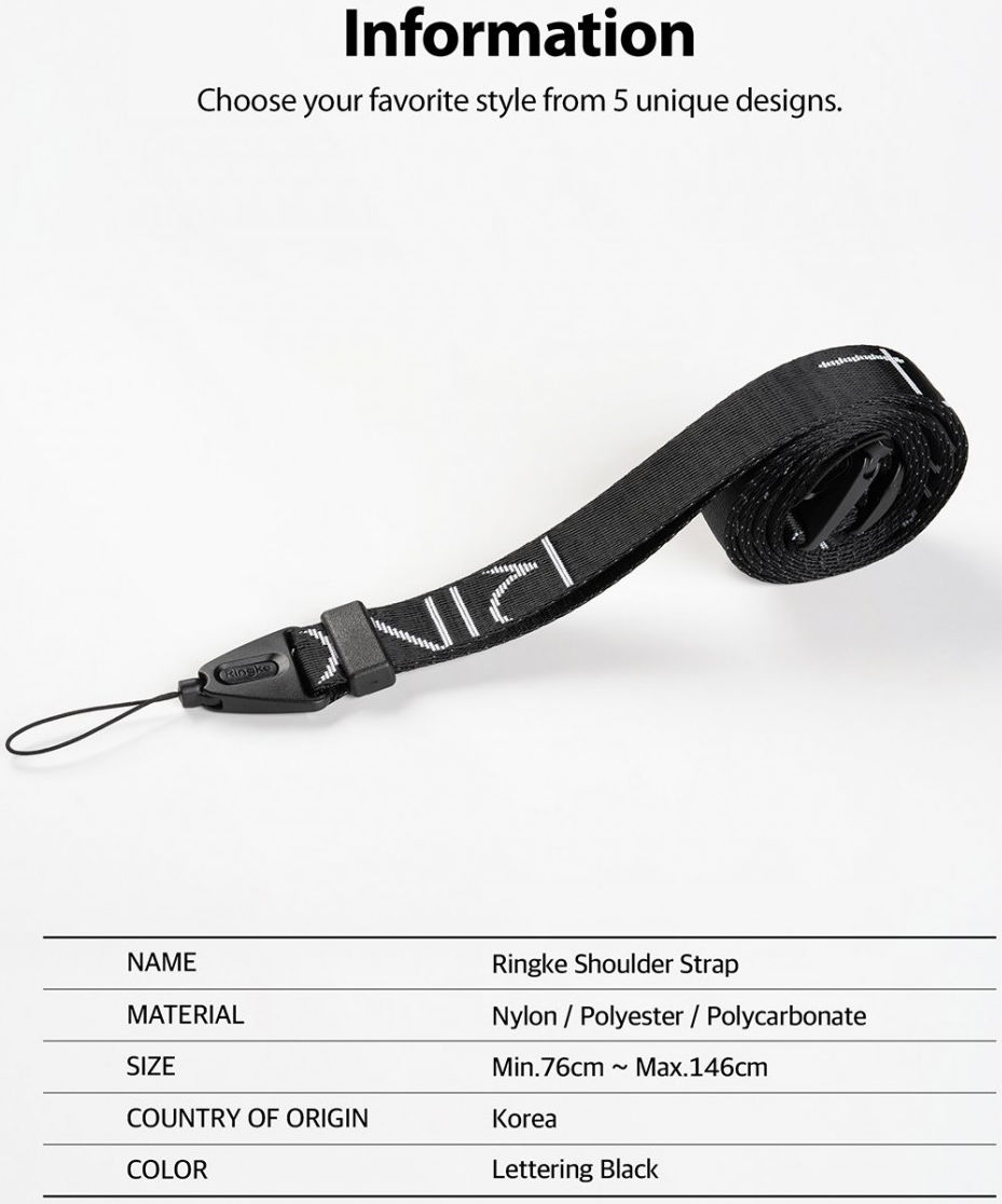 Ringke Schouder Band Zwart afbeelding 10